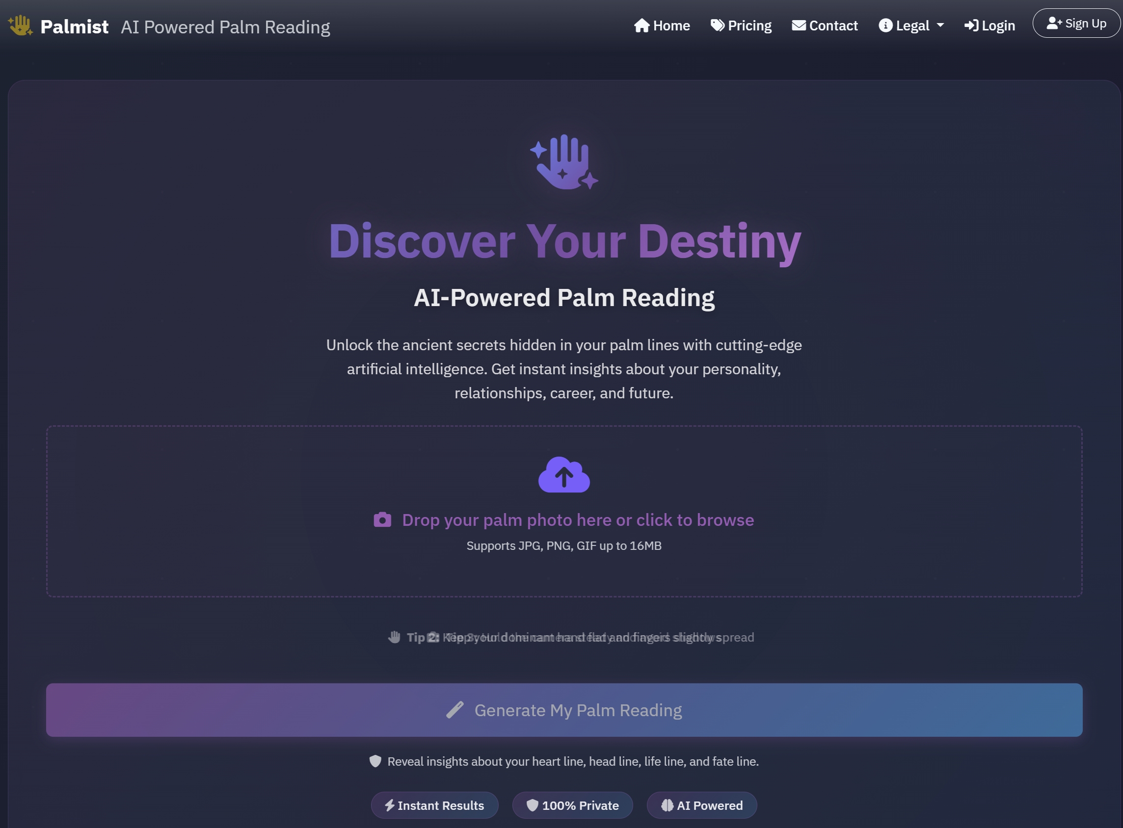 AI-Powered Palm Reading