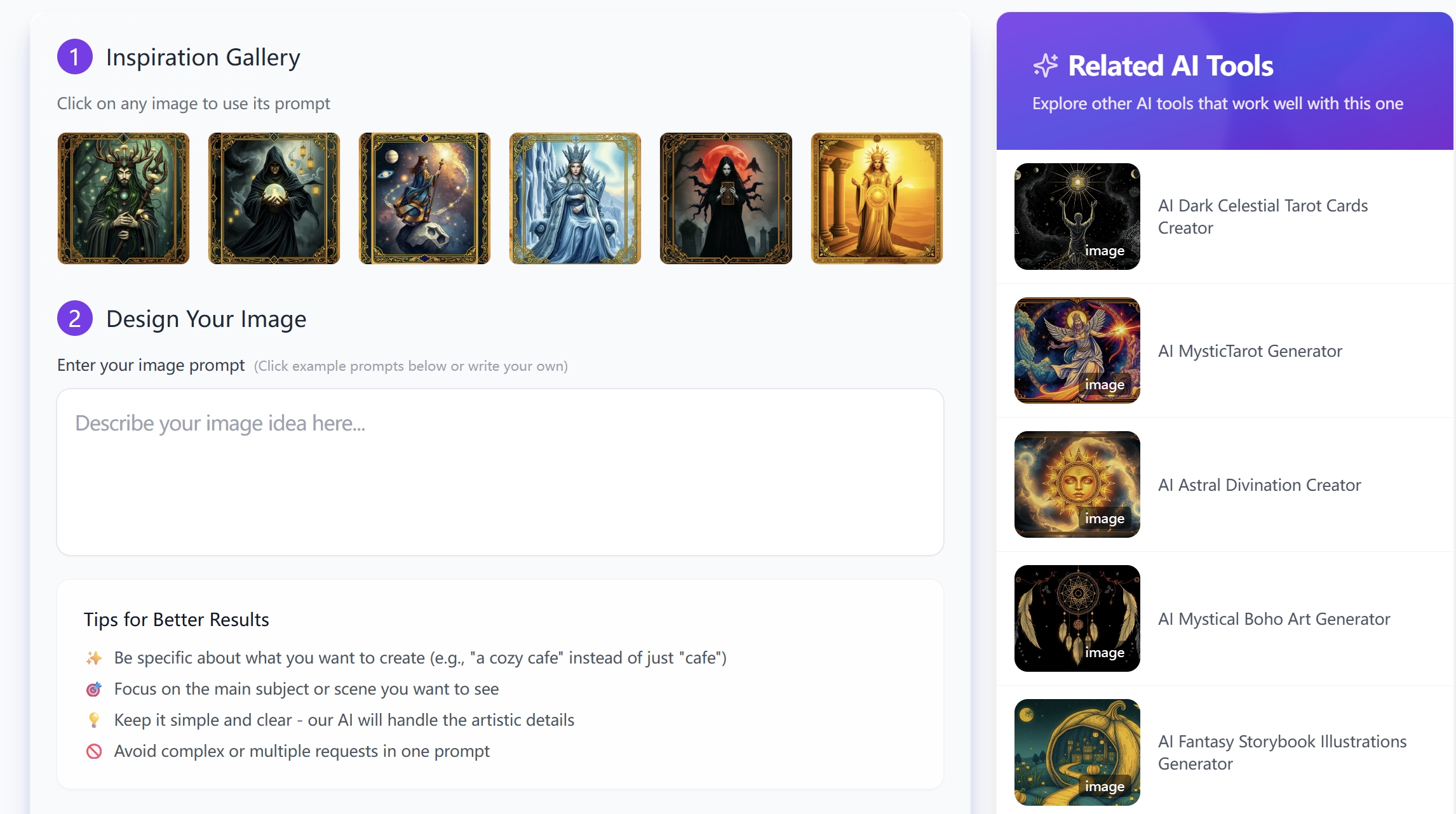 AI Tarot Card Generator