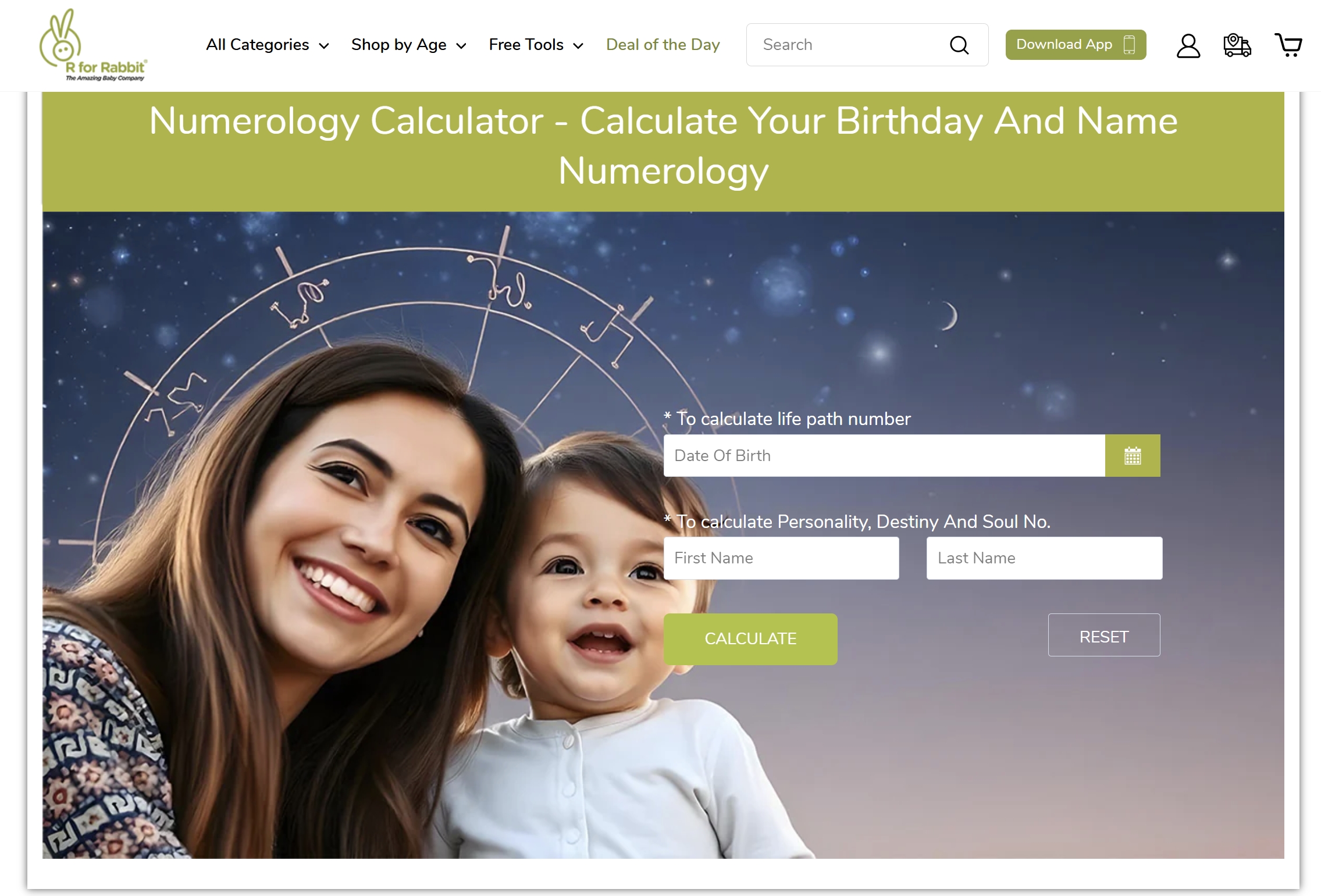 R for Rabbit Numerology Calculator