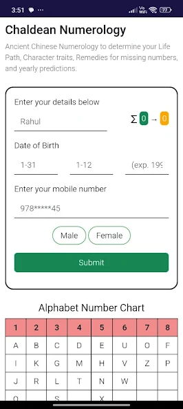 Advance AI Numerology App