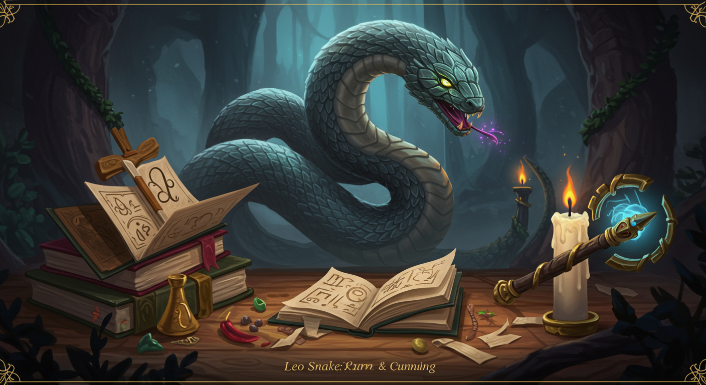 Leo Snake: Fiery Charm & Cunning