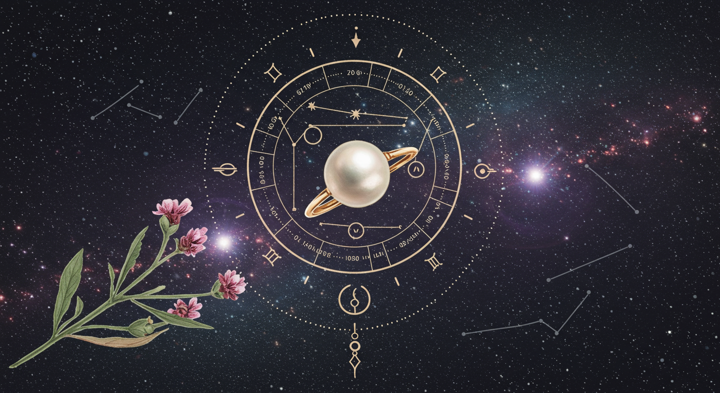 Astrology Pearl Ring: Little Finger Magic