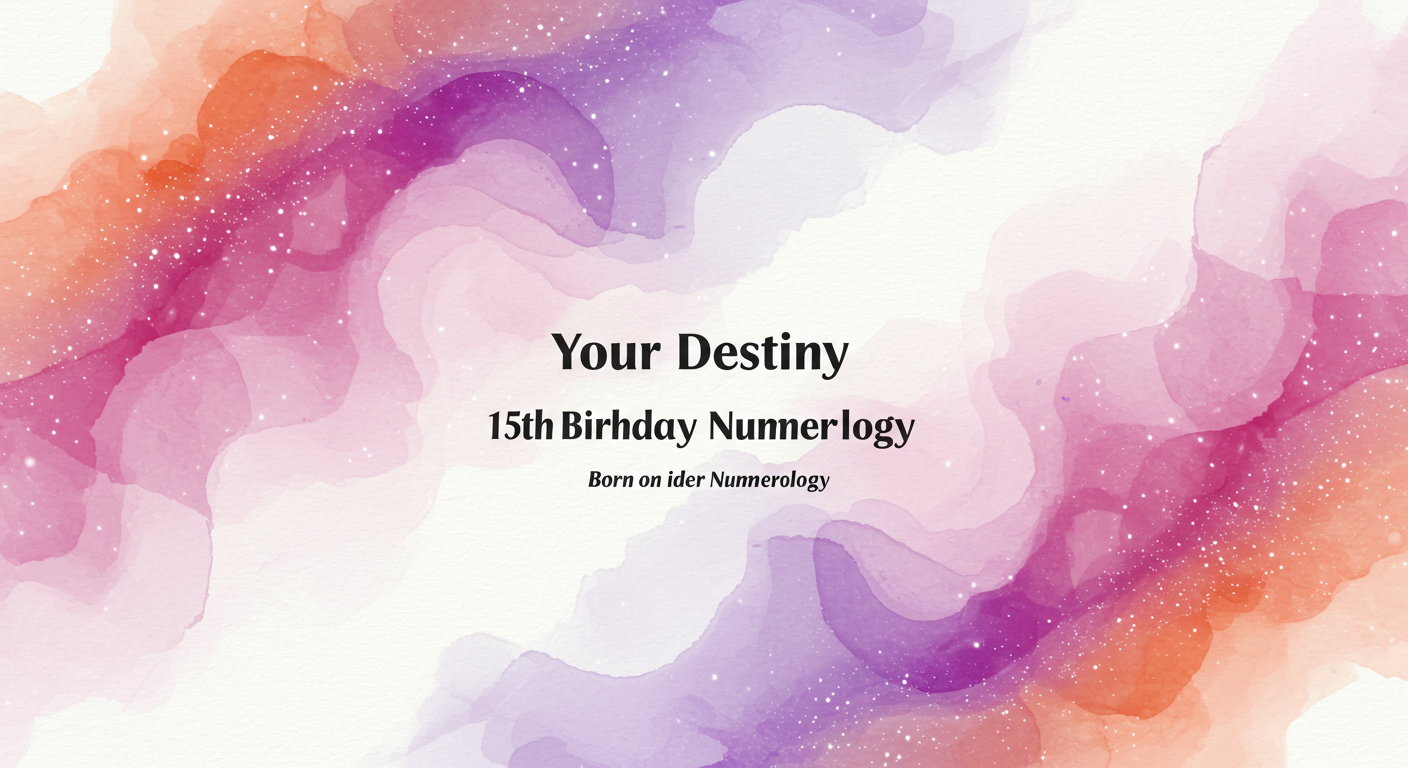Your Destiny: 15th Birthday Numerology