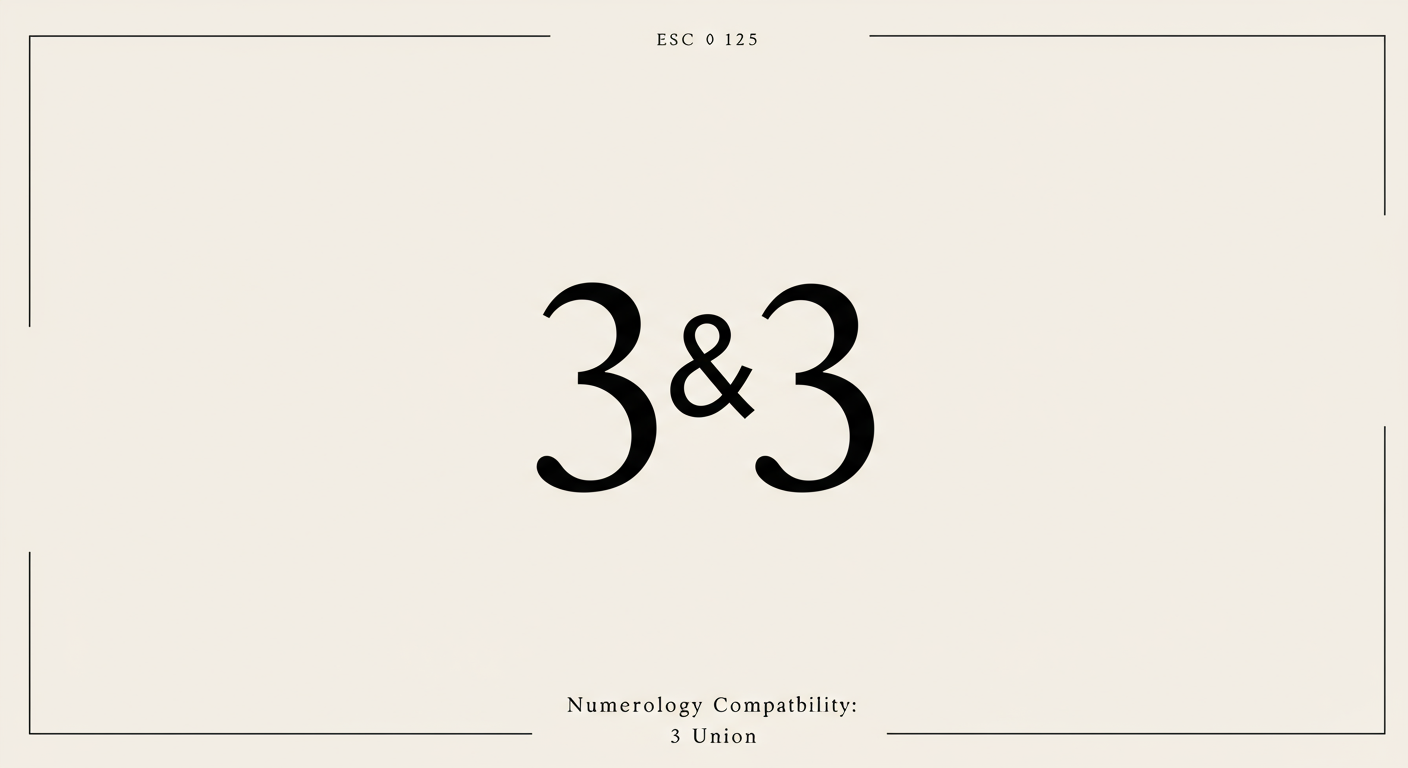 Numerology Compatibility: 3 & 3 Union
